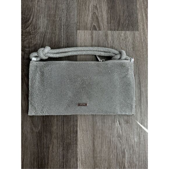 CULT GAIA Hera nano crystal-embellished knotted satin shoulder bag $440 - Picture 7 of 13